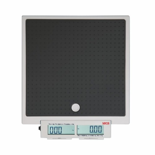 SECA 878 Waga płaska do mobilnego użytku z przyciskami obsługiwanymi stopą i podwójnym wyświetlaczem