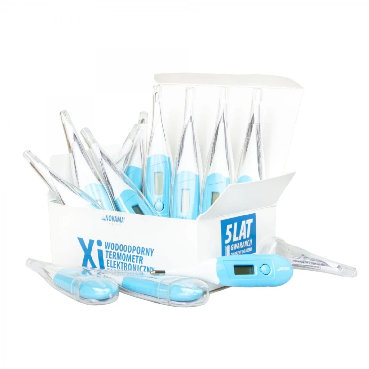 NOVAMA White Xi-12 sztuk Wodoodporny termometr cyfrowy z elastyczną końcówką