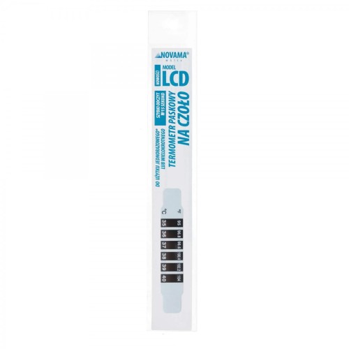 NOVAMA White LCD 25 opakowań po 3 szt. Termometr paskowy na czoło - zestaw 25 x 3 szt.