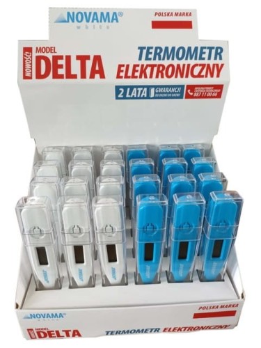 NOVAMA White Delta /display 24 szt Termometr elektroniczny, pomiar w 60 sekund