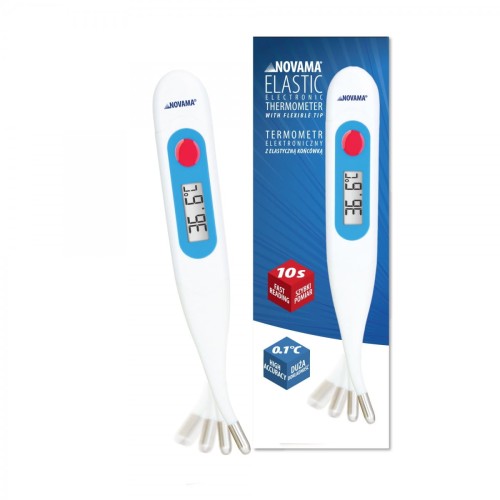 NOVAMA ELASTIC /opk. 10 szt Termometr elektroniczny 10 sek wodoodporny z elastyczną końcówką