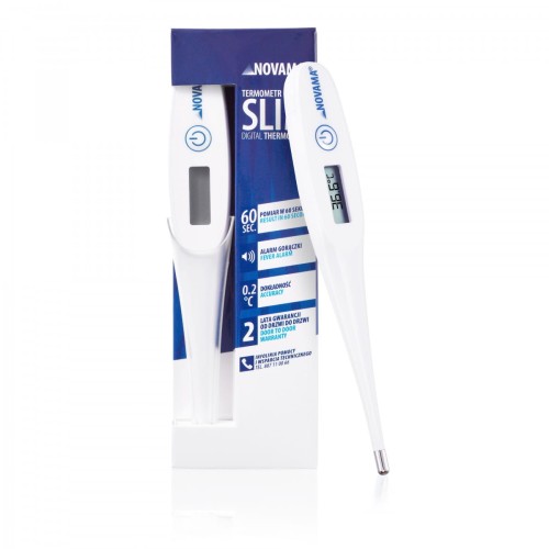 NOVAMA SLIM Termometr elektroniczny nowej generacji z alarmem gorączki