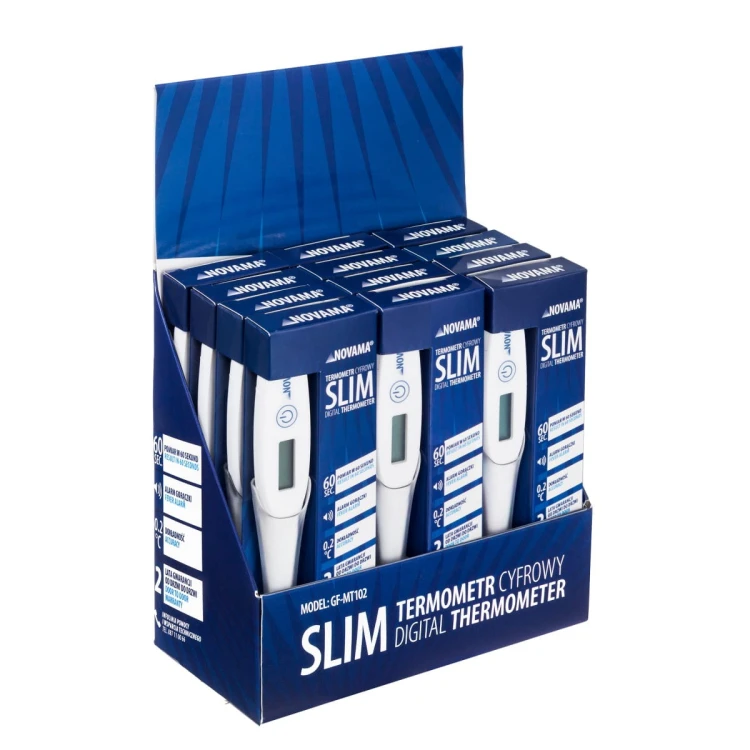 NOVAMA SLIM Termometr elektroniczny nowej generacji z alarmem gorączki