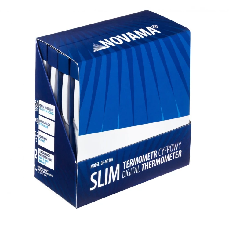 NOVAMA SLIM Termometr elektroniczny nowej generacji z alarmem gorączki