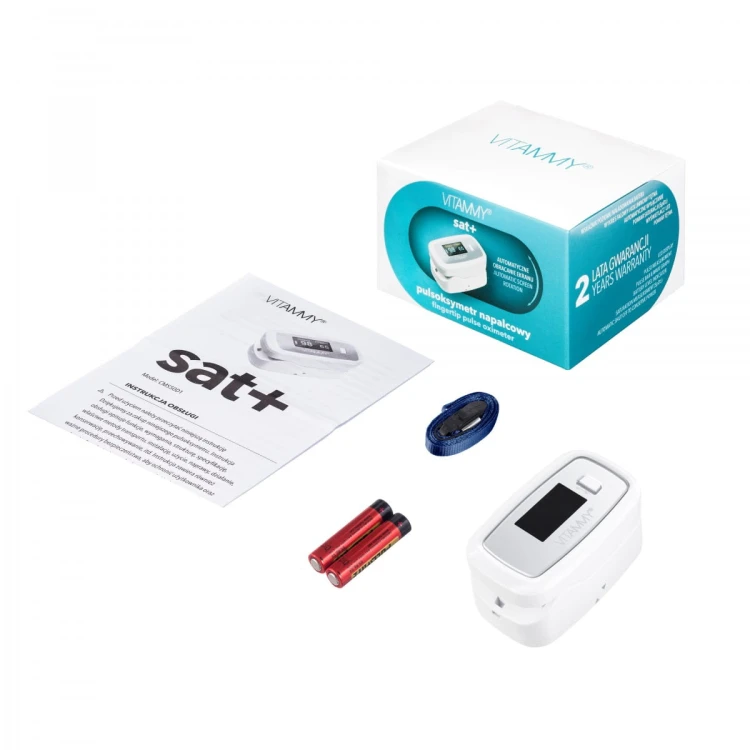 Pulsoksymetr VITAMMY Sat+ Pulsoksymetr z precyzyjnym ekranem OLED