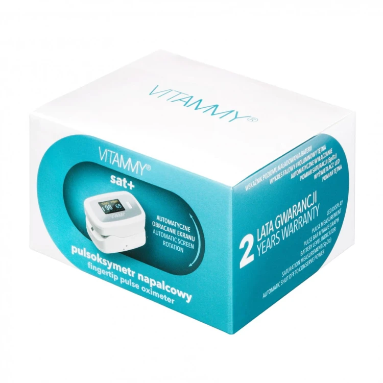 Pulsoksymetr VITAMMY Sat+ Pulsoksymetr z precyzyjnym ekranem OLED