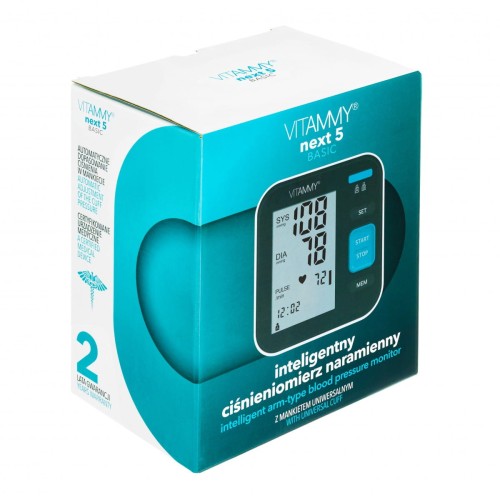 VITAMMY Next 5 BASIC Ciśnieniomierz z wykrywaniem arytmii i możliwością zasilania USB