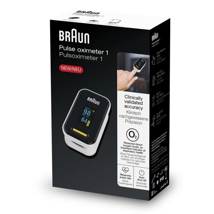 Braun Pulse Oximeter 1 Pulsoksymetr medyczny OLED