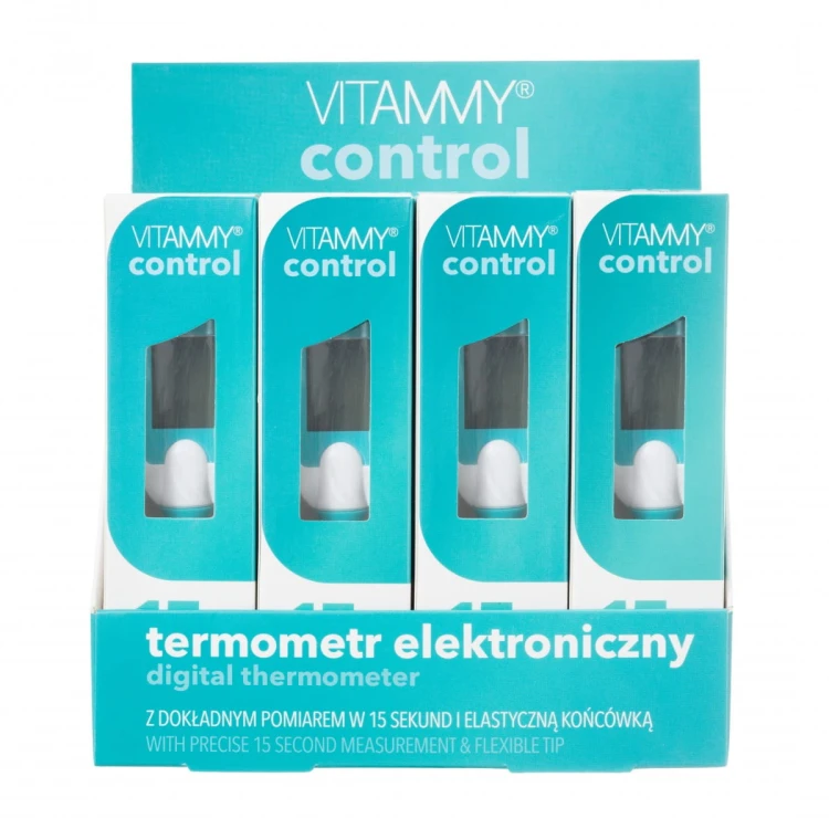 VITAMMY CONTROL Termometr elektroniczny z dużym ekranem i elastyczną końcówką