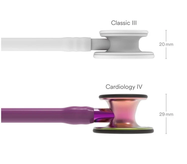 Stetoskop Littmann Cardiology IV 6205 Stetoskopkardiologiczny Rainbow-Finish, przewód śliwkowy,lira czarna,trzonek fioletowy