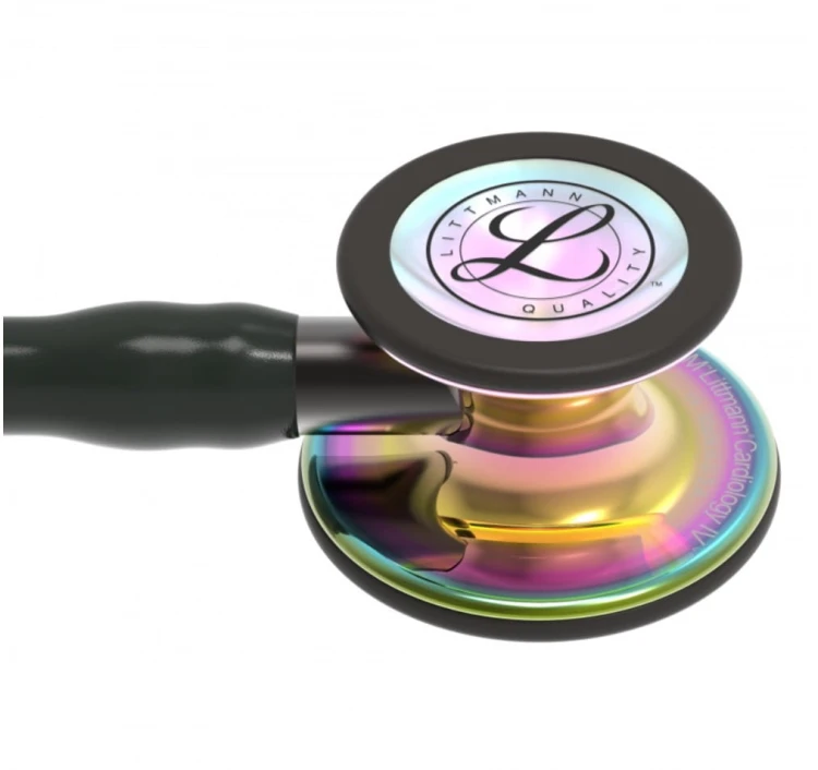 Stetoskop Littmann Cardiology IV 6240 Stetoskop kardiologiczny High Polish RainbowFinish, przew.czarn,trzon smoke,lira smoke