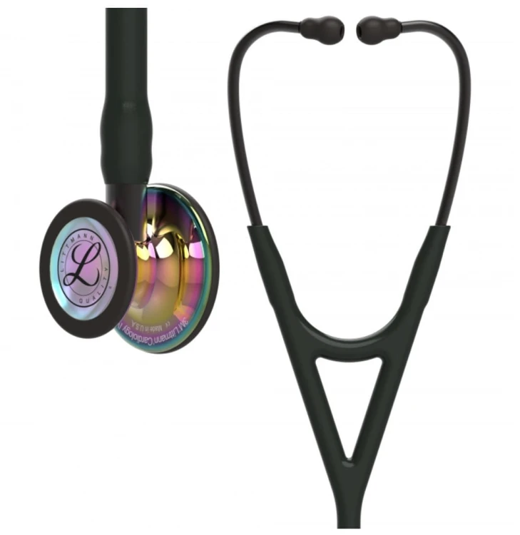 Stetoskop Littmann Cardiology IV 6240 Stetoskop kardiologiczny High Polish RainbowFinish, przew.czarn,trzon smoke,lira smoke