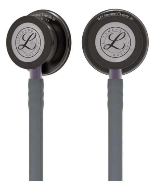Stetoskop Littmann Classic III 5873 Stetoskop internistyczny Smoke, przewód szary, lira smoke, trzonek szaro-fioletowy