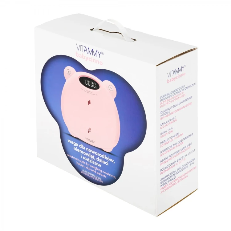 VITAMMY BABYCINNO PINK / RÓŻOWA Waga noworodkowo-niemowlęco-dziecięca