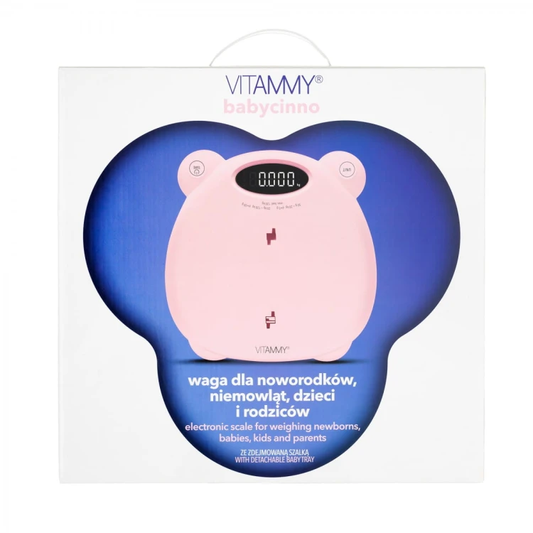 VITAMMY BABYCINNO PINK / RÓŻOWA Waga noworodkowo-niemowlęco-dziecięca