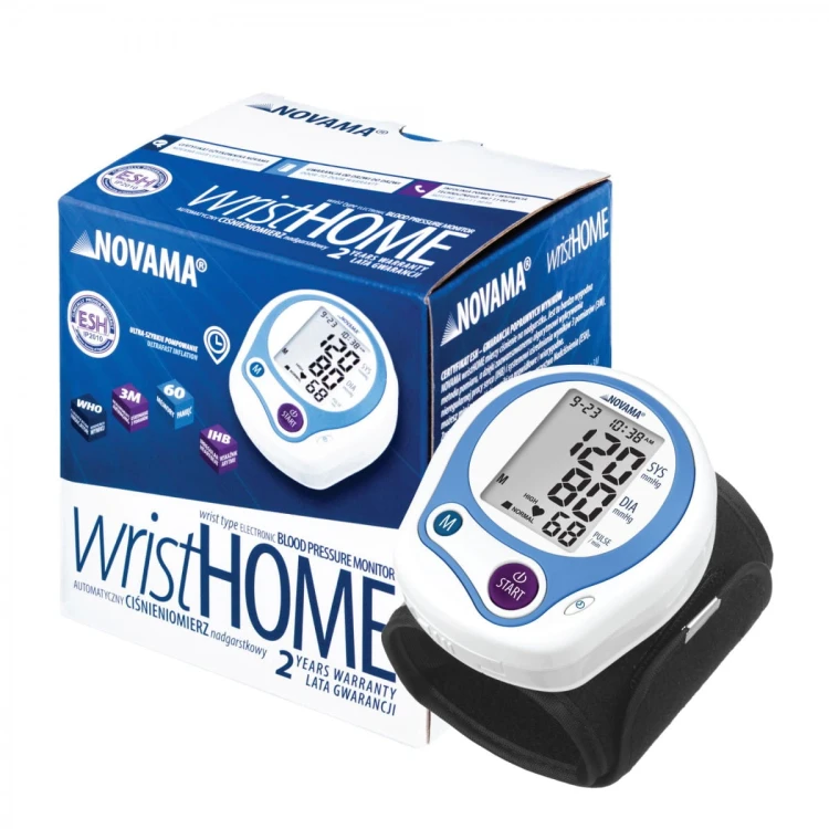 NOVAMA Wrist Home Ciśnieniomierz nadgarstkowy z ESH i IHB