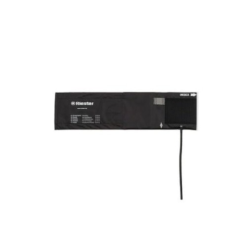 RIESTER Ri-san  Ciśnieniomierz zegarowy-1512 Mankiet na rzepy dla dorosłych 24 - 32 cm, ciemnoszary