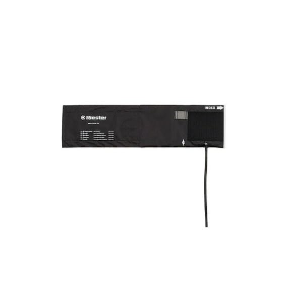 RIESTER Ri-san  Ciśnieniomierz zegarowy-1512 Mankiet na rzepy dla dorosłych 24 - 32 cm, ciemnoszary