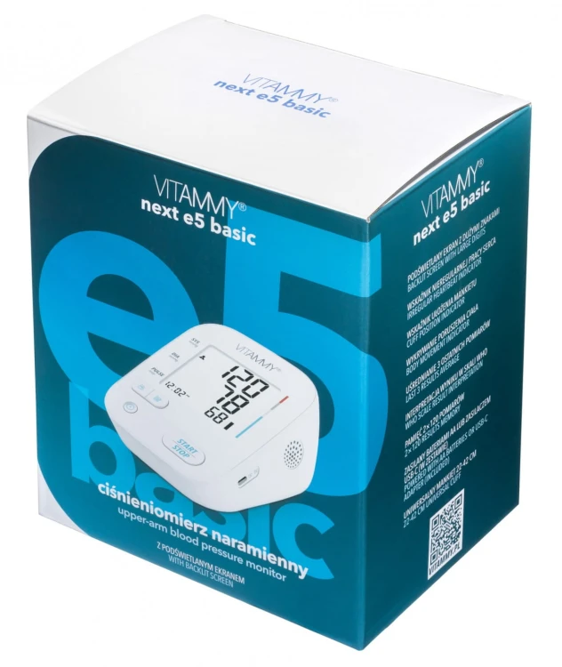 VITAMMY Next e5 basic Ciśnieniomierz naramienny z podświetlanym ekranem