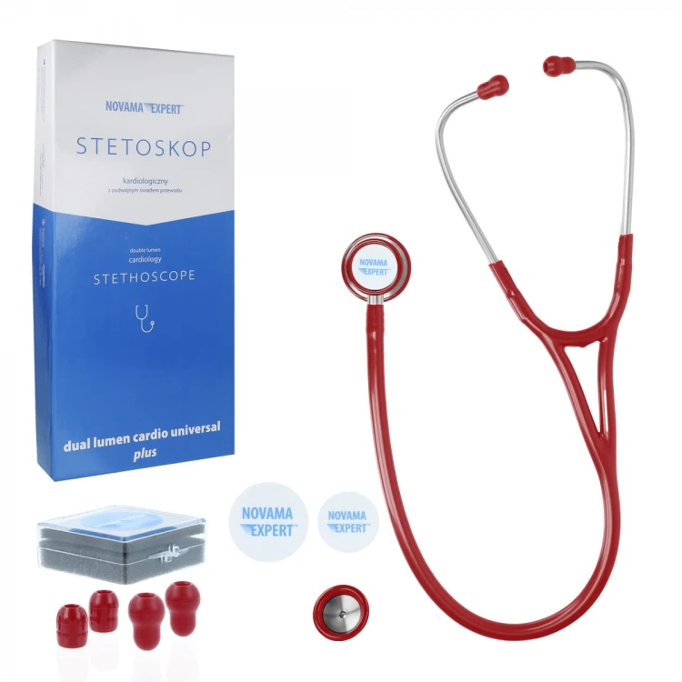 Novama Expert Stetoskop kardiologiczny bordowy