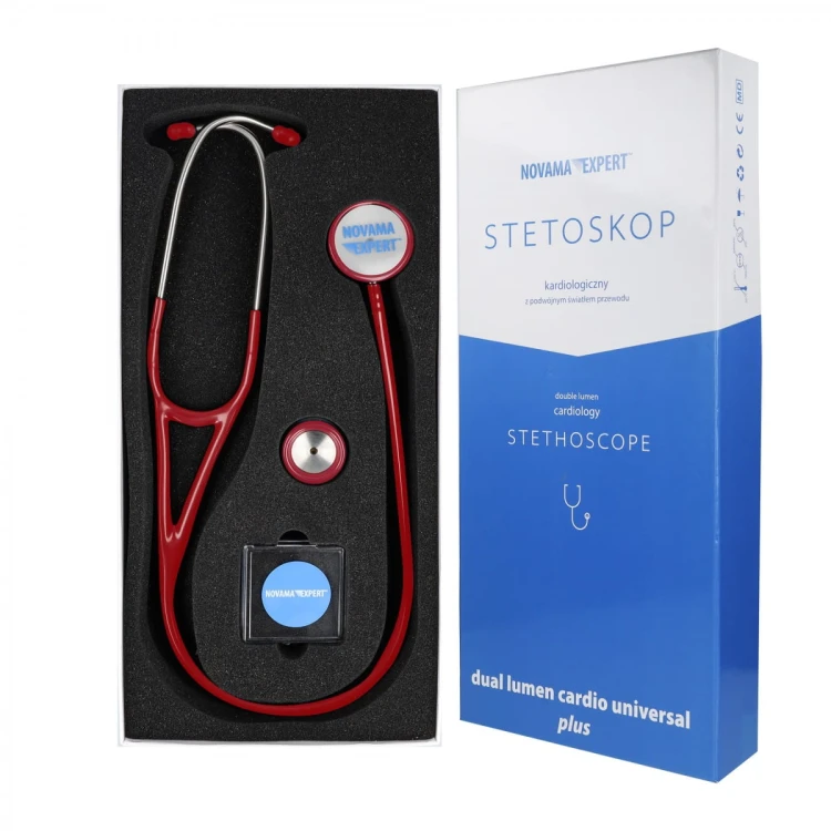 Novama Expert Stetoskop kardiologiczny bordowy