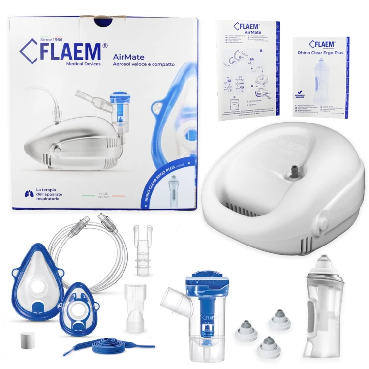 FLAEM AIRMATE z Rhino Clear Ergo Plus, Inhalator na katar i kaszel, dla dzieci i dorosłych