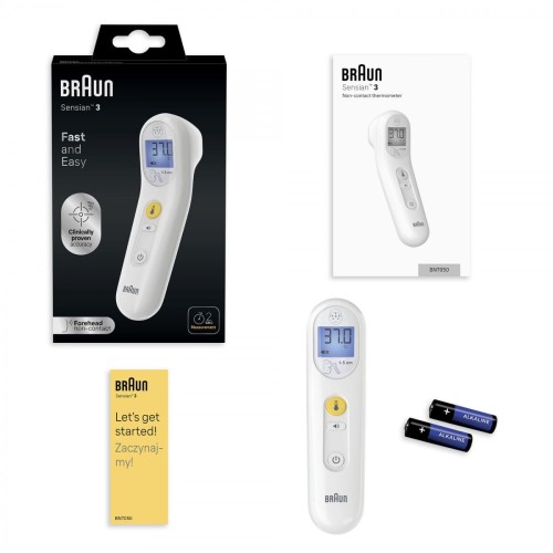 BRAUN Sensian 3  BNT050EE Termometr bezdotykowy do czoła, kliniczna dokładność