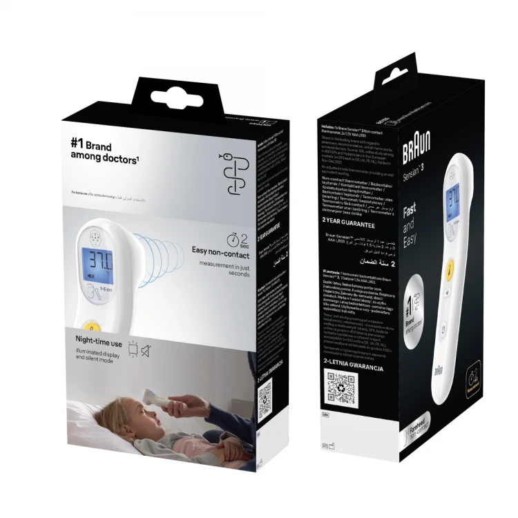 BRAUN Sensian 3  BNT050EE Termometr bezdotykowy do czoła, kliniczna dokładność