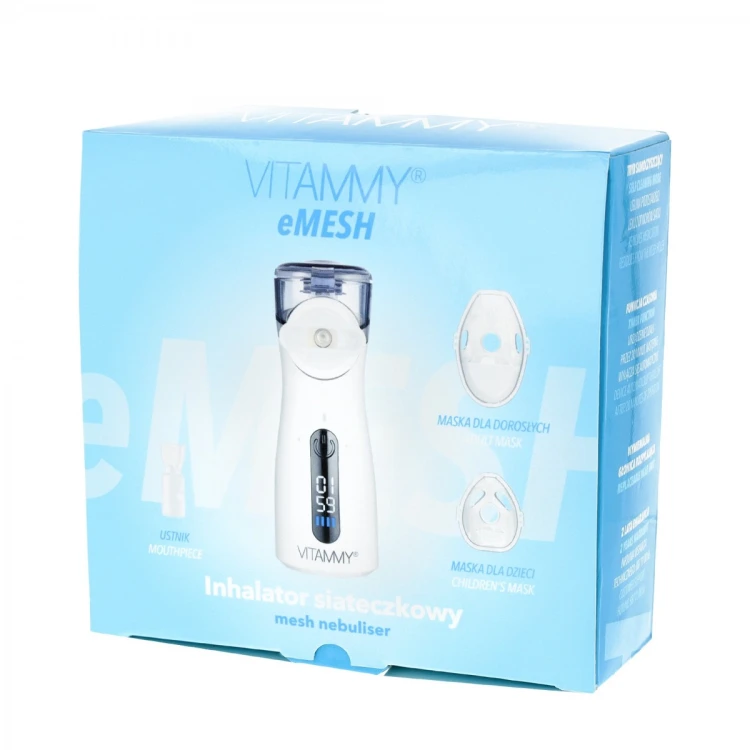 VITAMMY eMESH Inhalator siateczkowy, maska dla dzieci i dorosłych, wyświetlacz