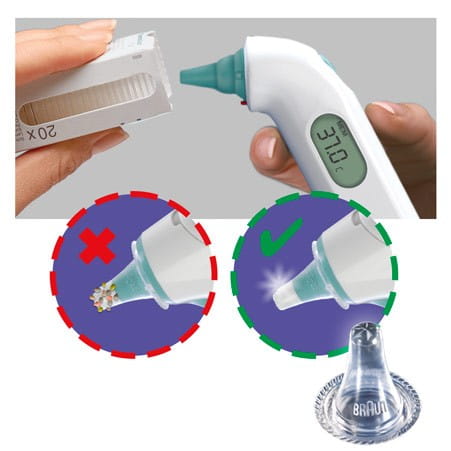 Termometr elektroniczny do ucha Braun IRT3030 ThermoScan 3 Termometr elektroniczny do ucha dla dzieci i noworodków