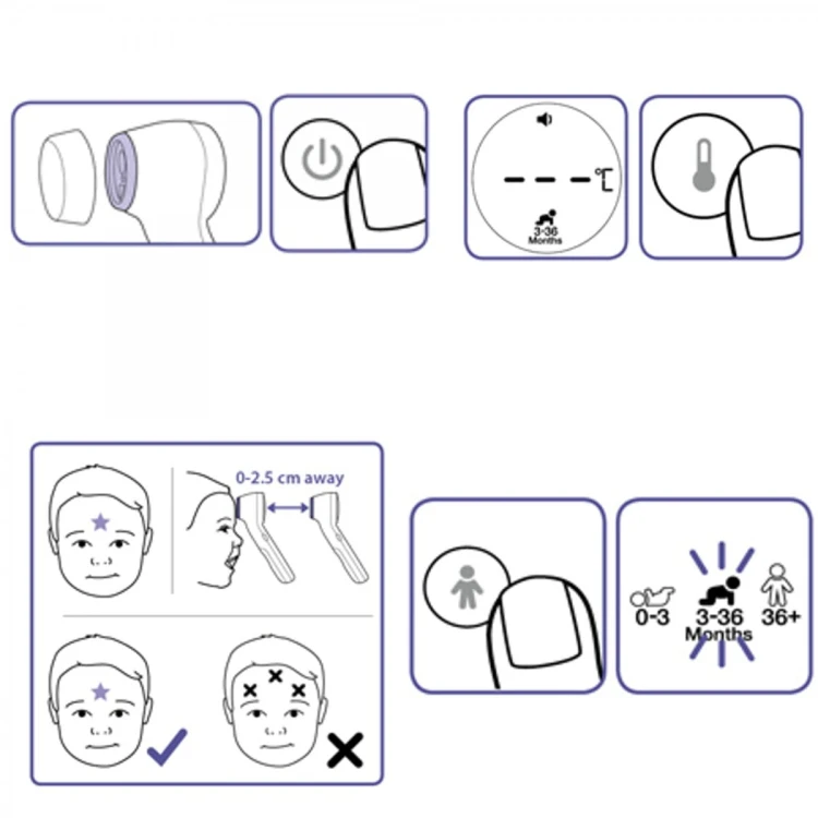 Braun No Touch + touch BNT400 Black Termometr bezdotykowy do czoła 5w1 z Age Precision