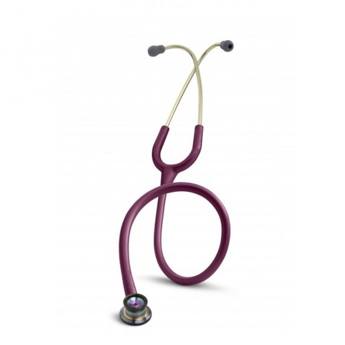 Littmann Classic II Infant RAINBOW EDITION Tęczowa lira i głowica, Malinowy przewód Stetoskop noworodkowy