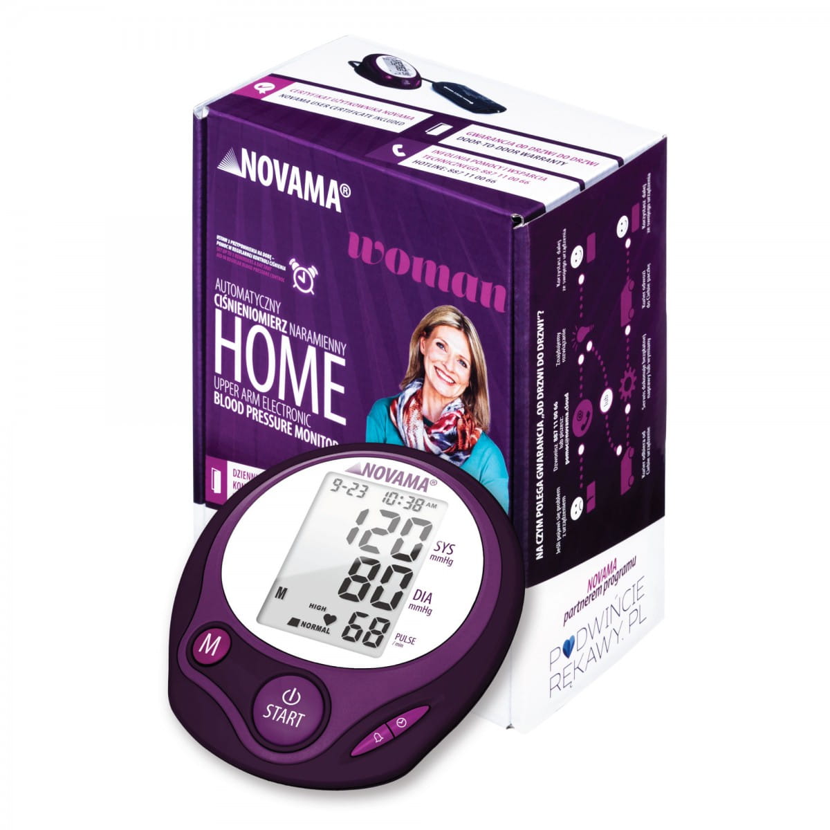NOVAMA Home Woman Ciśnieniomierz naramienny z ESH i IHB