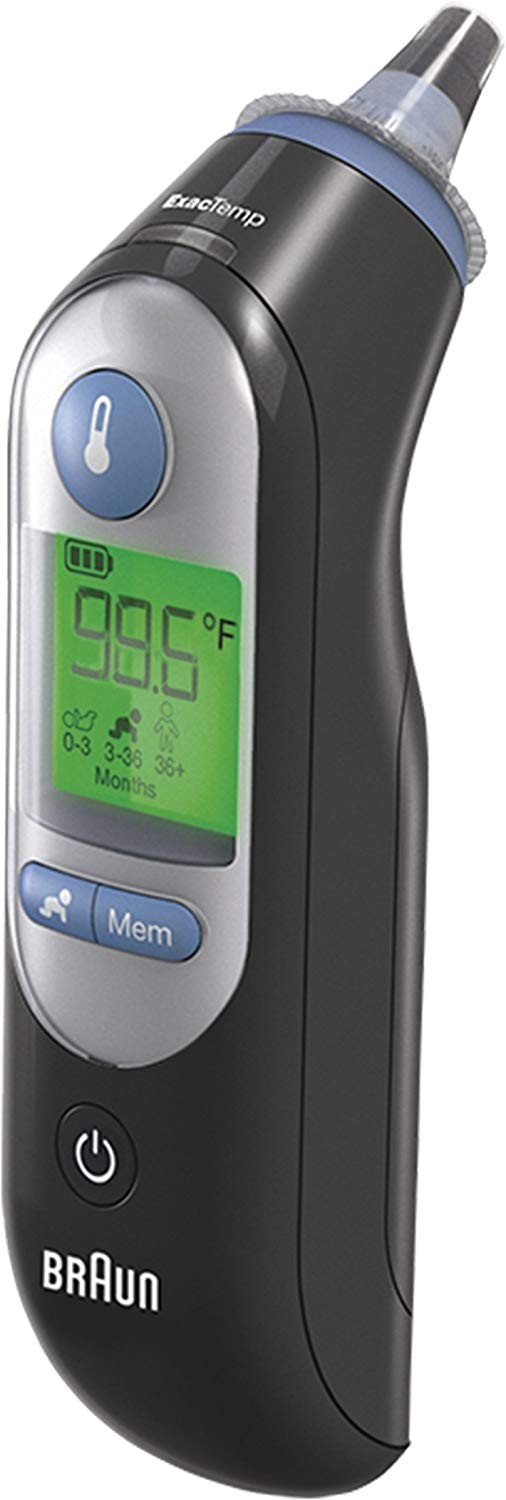 BRAUN THERMOSCAN® 7 IRT6520 BLACK Termometr do ucha z Age Precision, podświetlany wyświetlacz