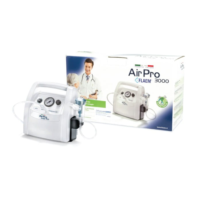 FLAEM AirPro 3000 Plus Profesjonalny inhalator pneumatyczny tłokowy z płynną regulacją parametrów
