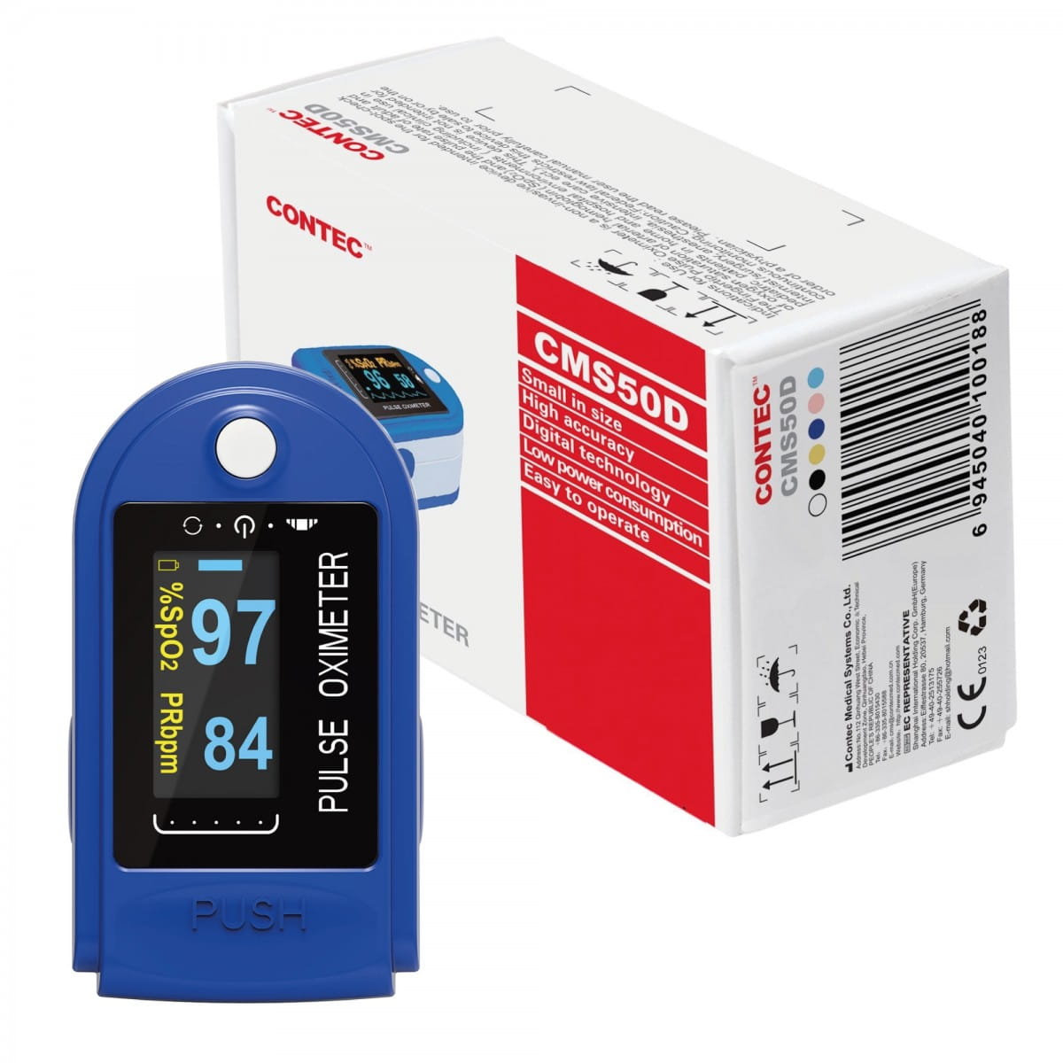 CONTEC CMS50D Pulsoksymetr napalcowy