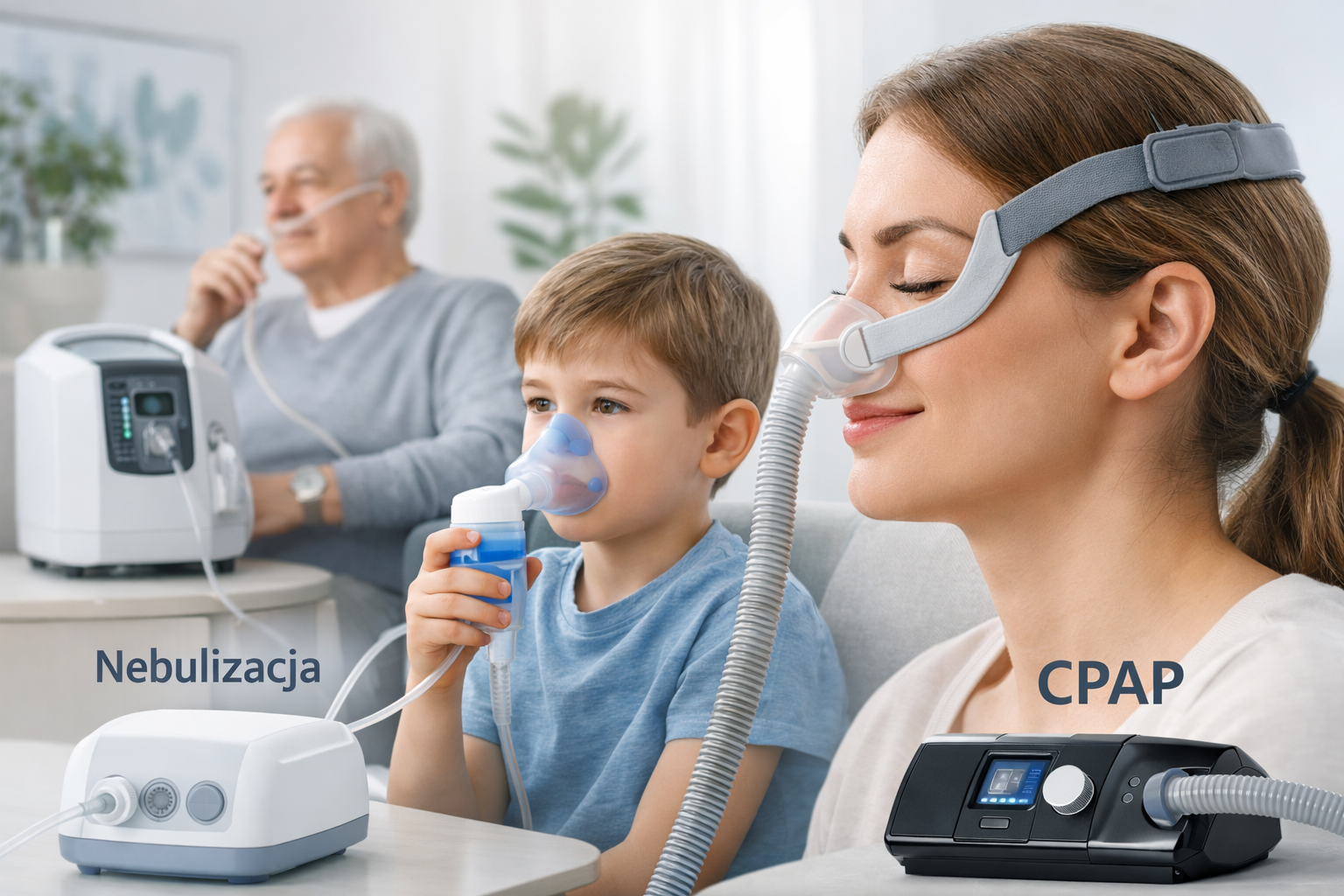 Terapie oddechowe w domu 2026 – nebulizatory, CPAP, koncentratory tlenu